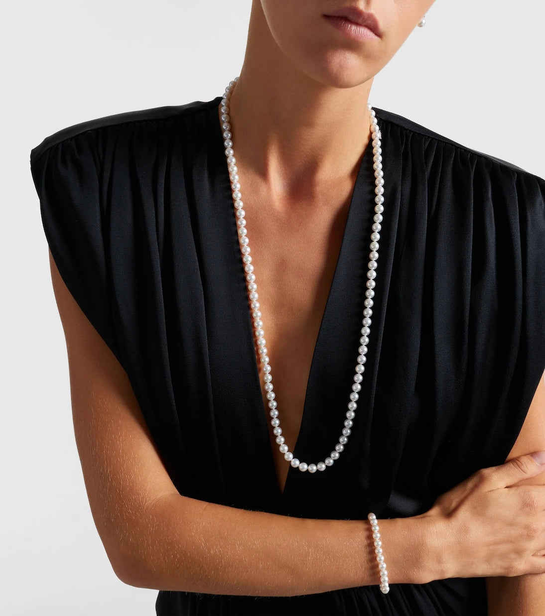Mikimoto - 18kt white gold necklace with pearls