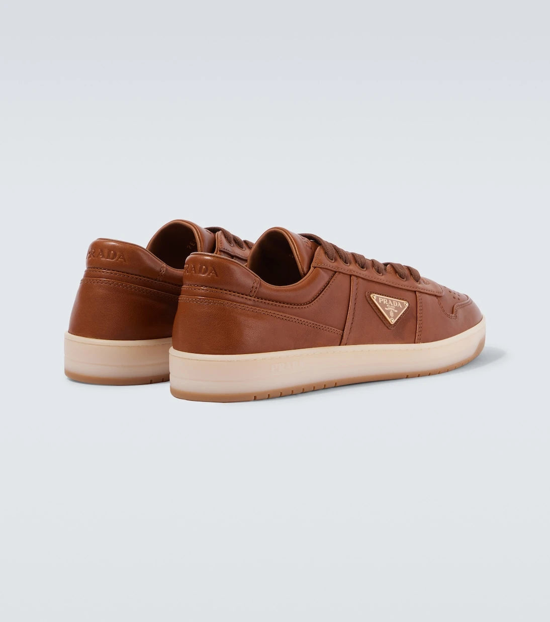 Prada - Downtown leather sneakers