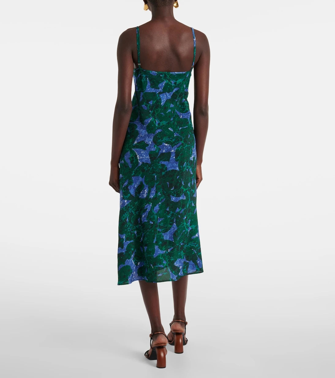 Dries Van Noten - Printed silk slip dress