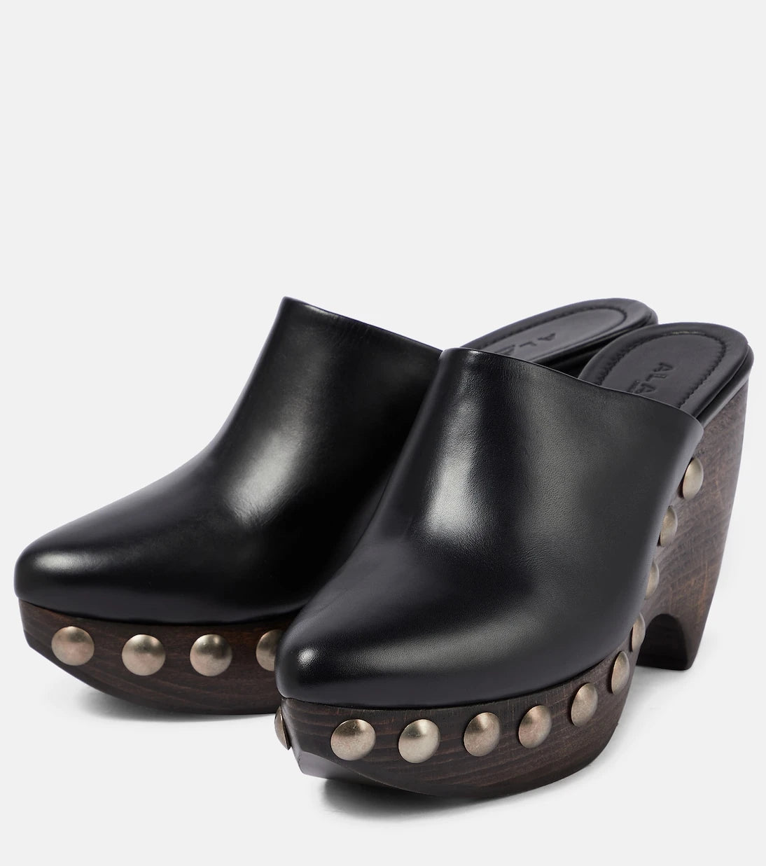 Alaïa - Le Sabot leather and wood pumps