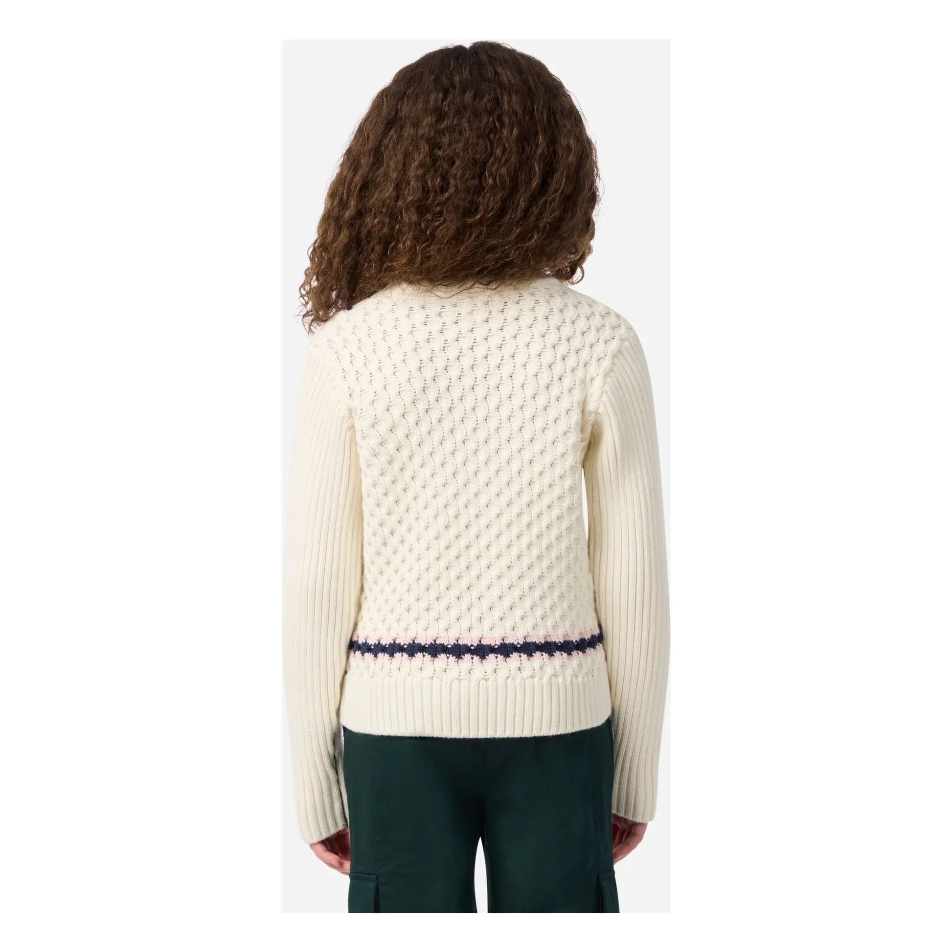 Lacoste - Organic cotton cable knit sweater | Ecru