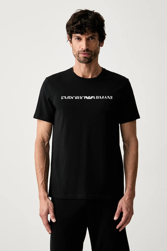 Emporio Armani Underwear pamuklu elastanlı erkek ev tişörtü