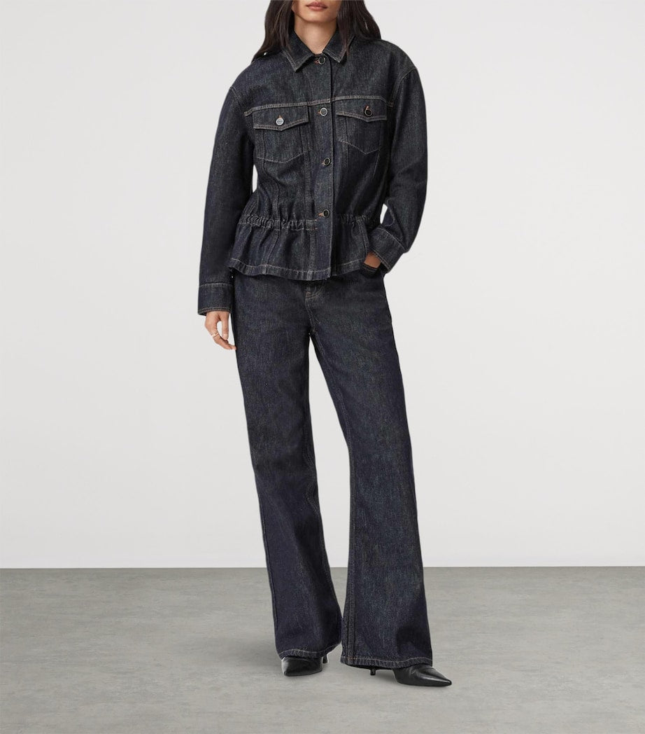 AllSaints Blue Organic Denim Denby Trucker Jacket