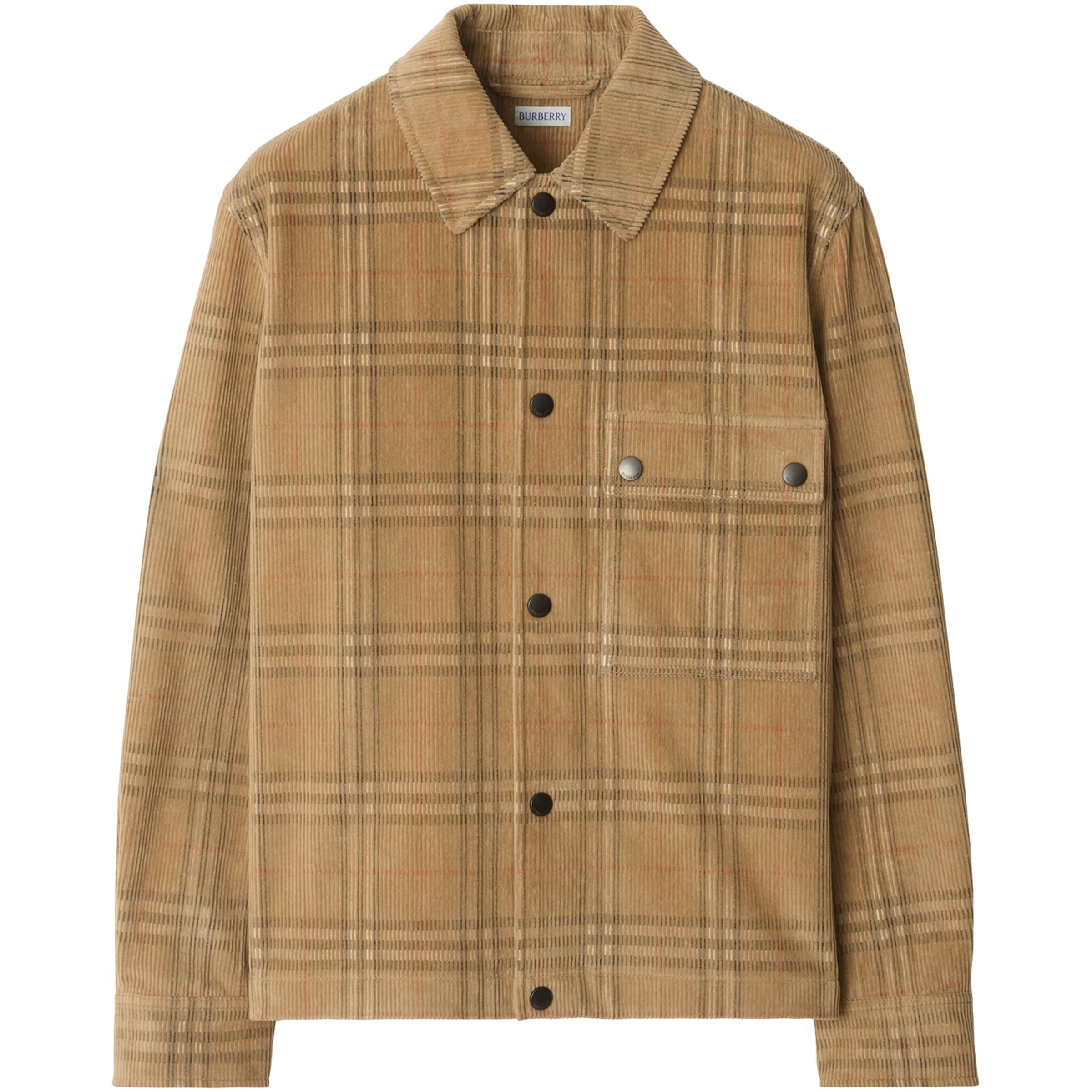Burberry Beige Corduroy Check Overshirt
