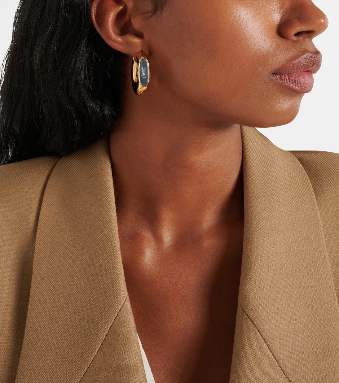 Saint Laurent - Cassandre hoop earrings