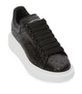 McQueen Black Glitter Oversized Sneakers
