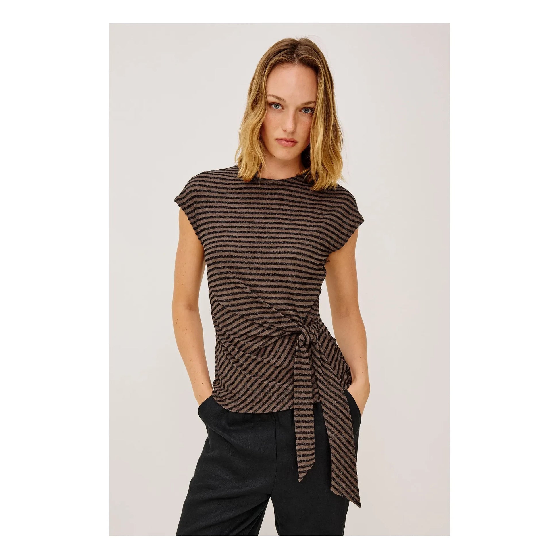 Rails - Gabbie Stripes Top | Chocolate