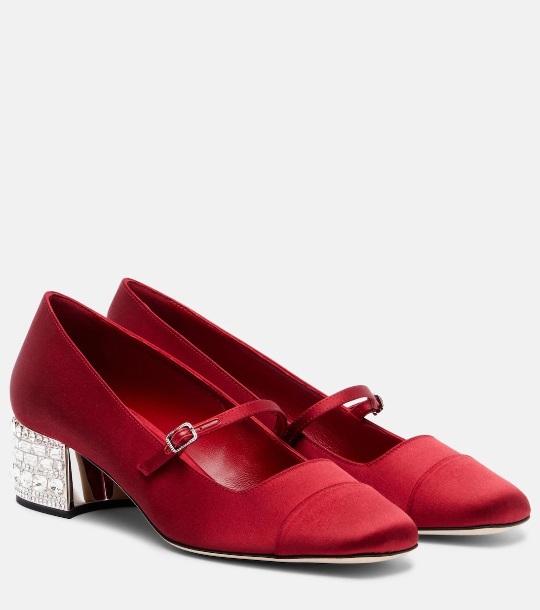 Jimmy Choo - Elisa 45 embellished satin pumps