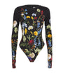 Alice+Olivia Black Floral Olea Bodysuit
