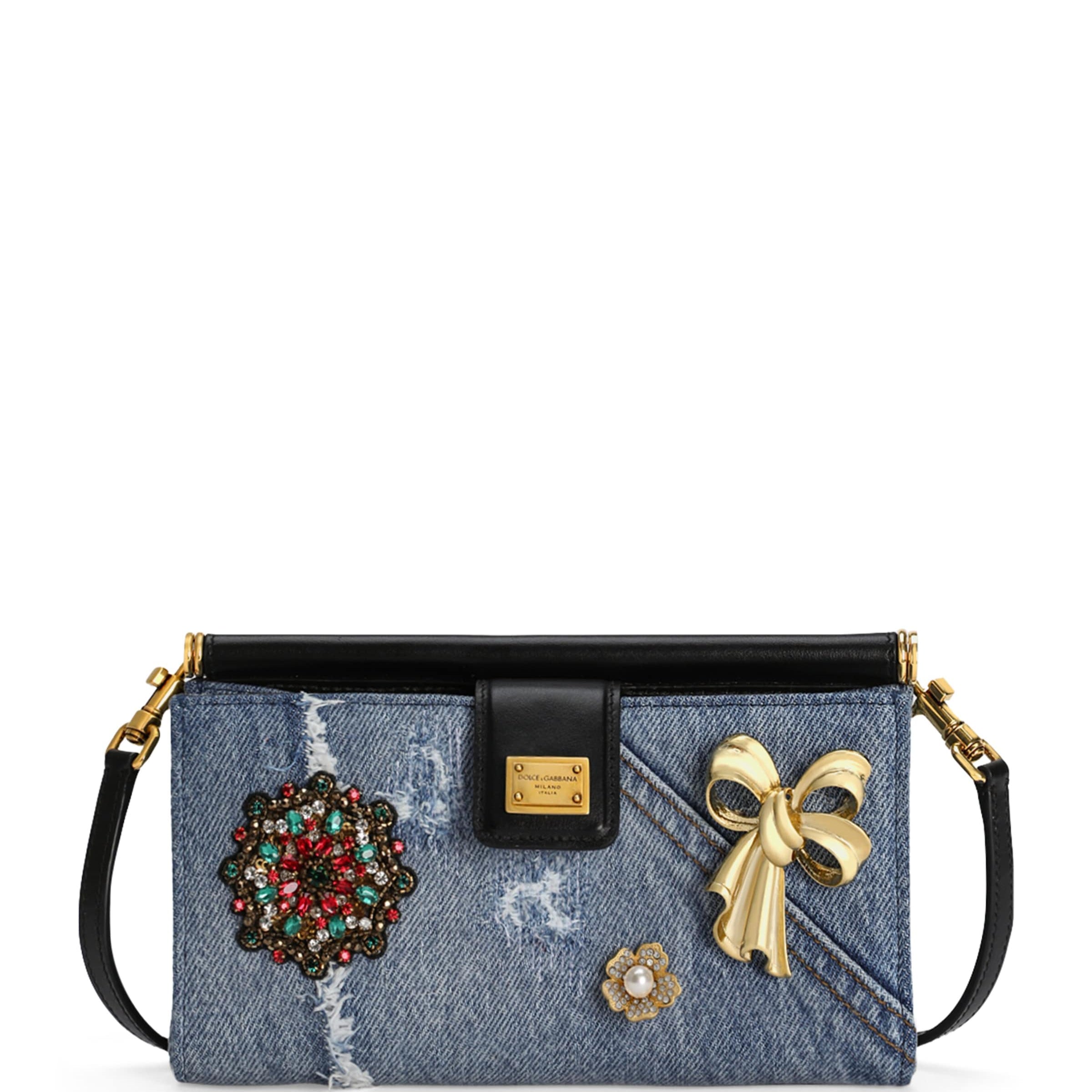Dolce & Gabbana Multi Denim Embellished Mini Bag