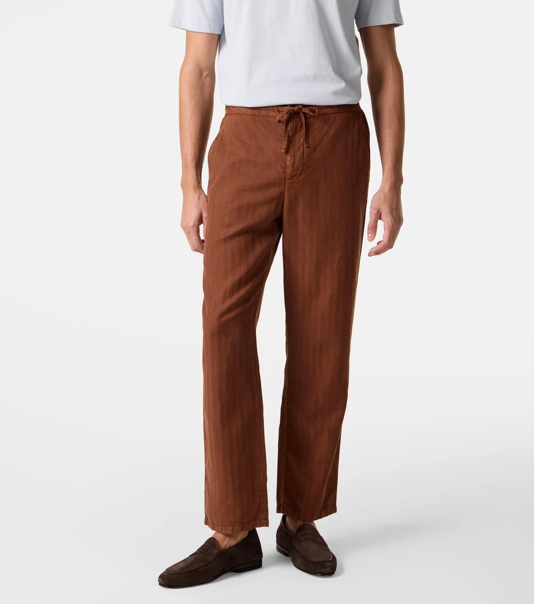 Frescobol Carioca - Mendes herringbone straight pants