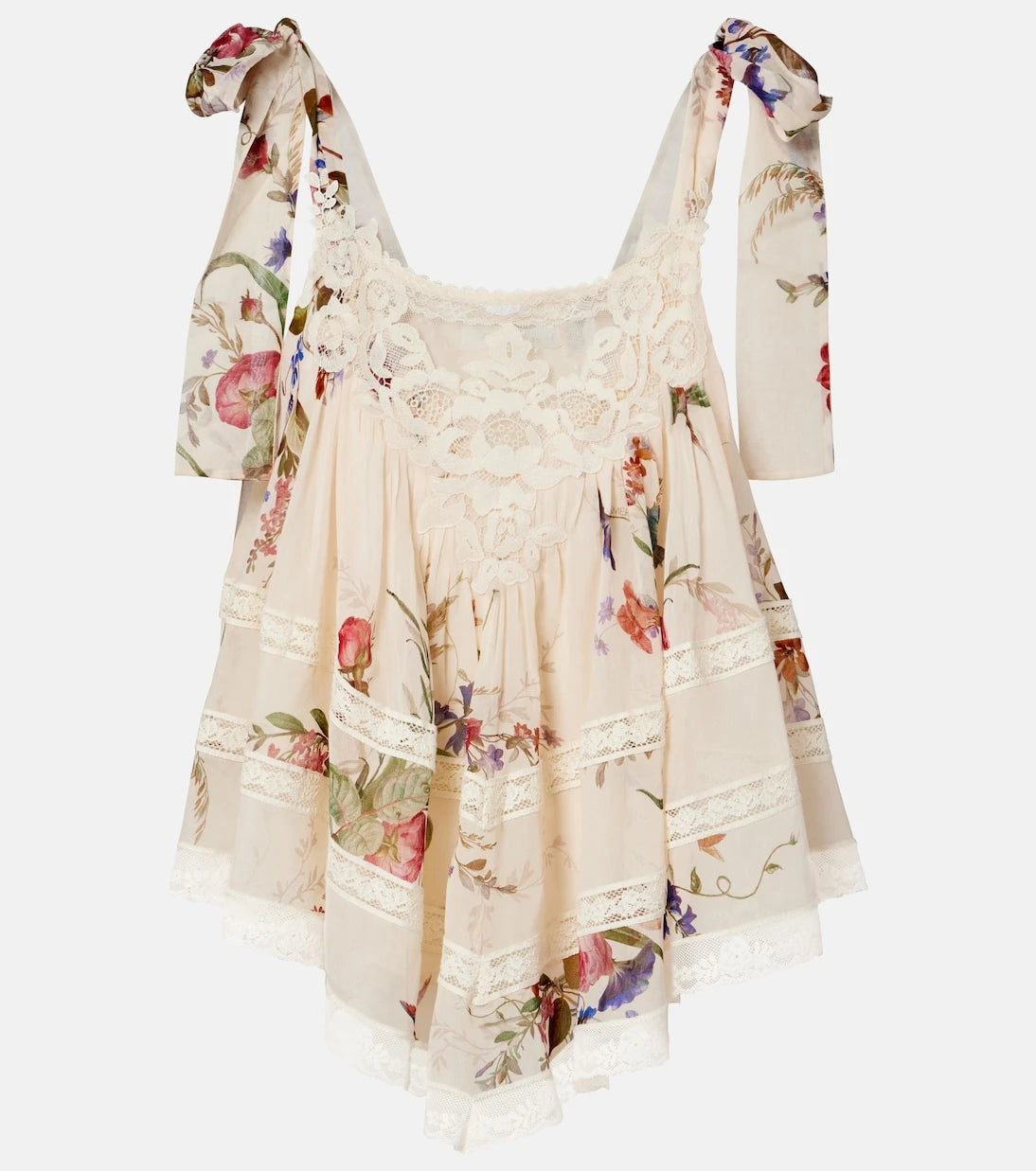 Zimmermann - Patience floral cotton and silk top
