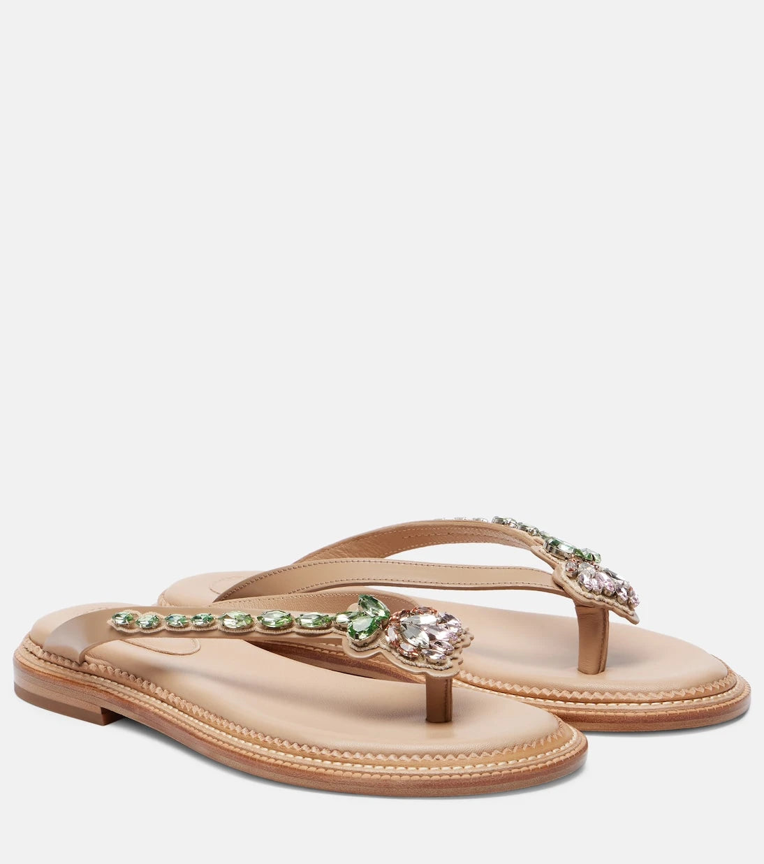 Simone Rocha - Embellished leather thong sandals