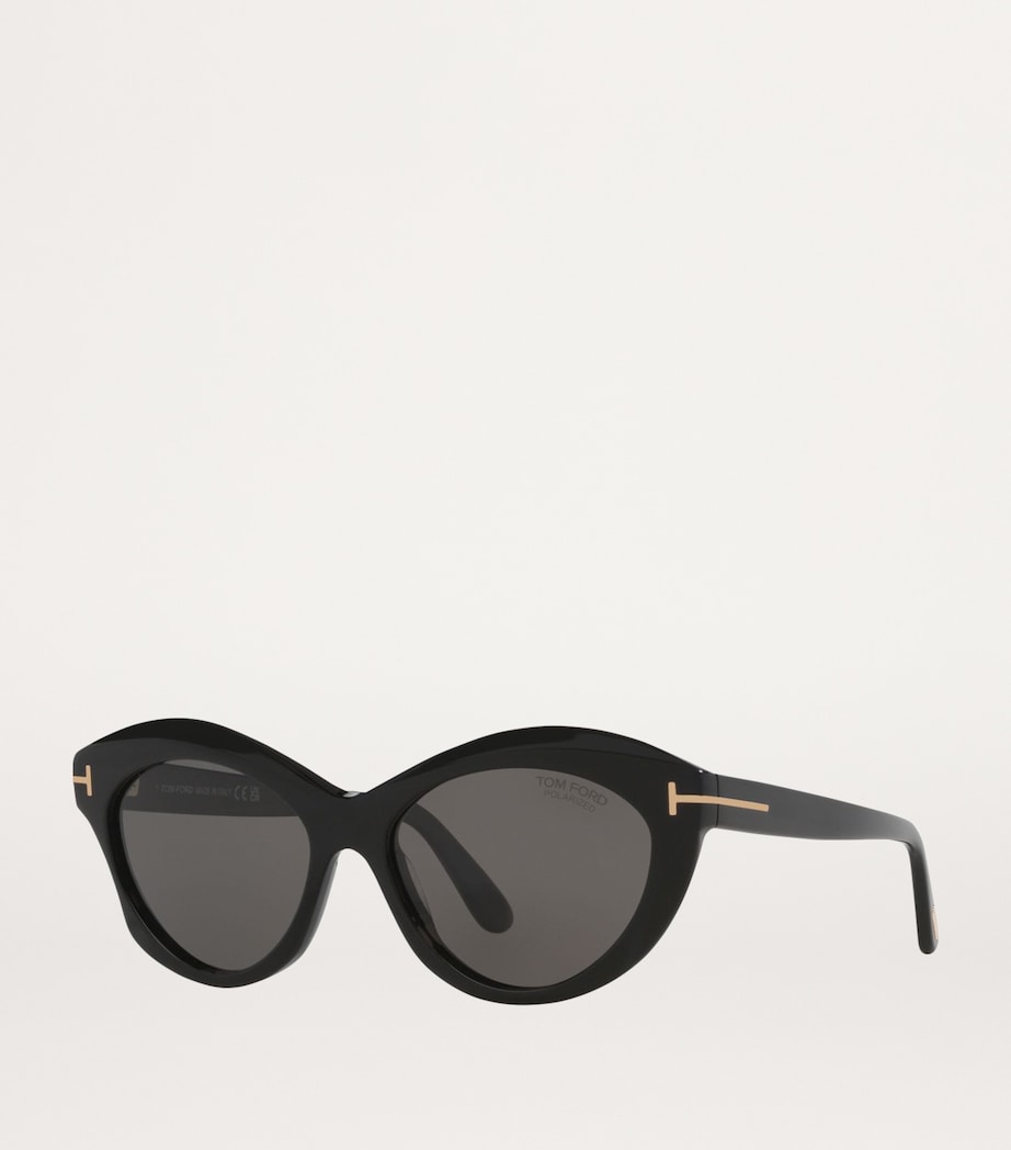 TOM FORD Black Acetate Toni Sunglasses