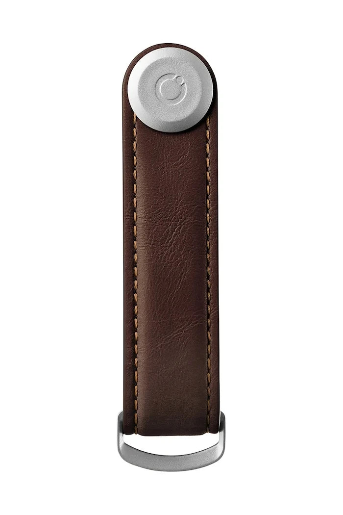 Ключодържател Orbitkey Leather Espresso 8,5 cm
