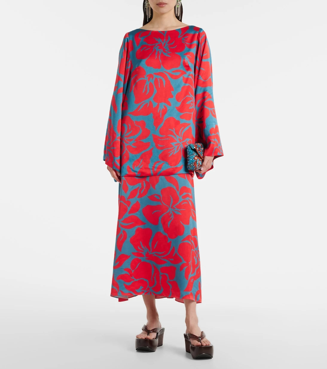 Dries Van Noten - Floral pencil skirt