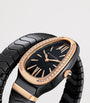 Rose Gold, Ceramic and Diamond Serpenti Spiga Watch 35mm