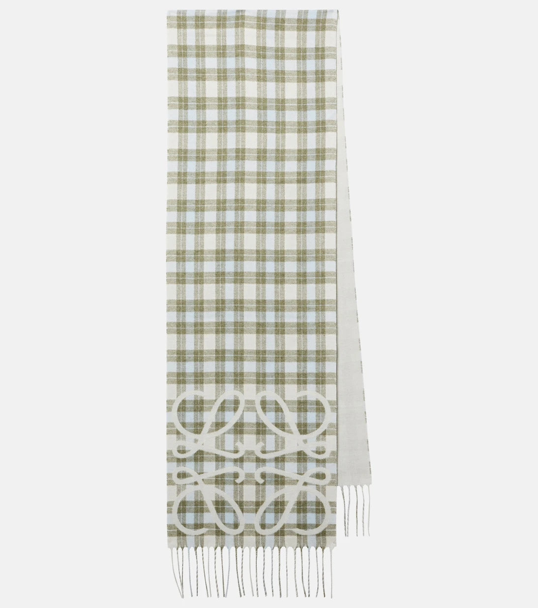 Loewe - Anagram checked silk and cashmere scarf