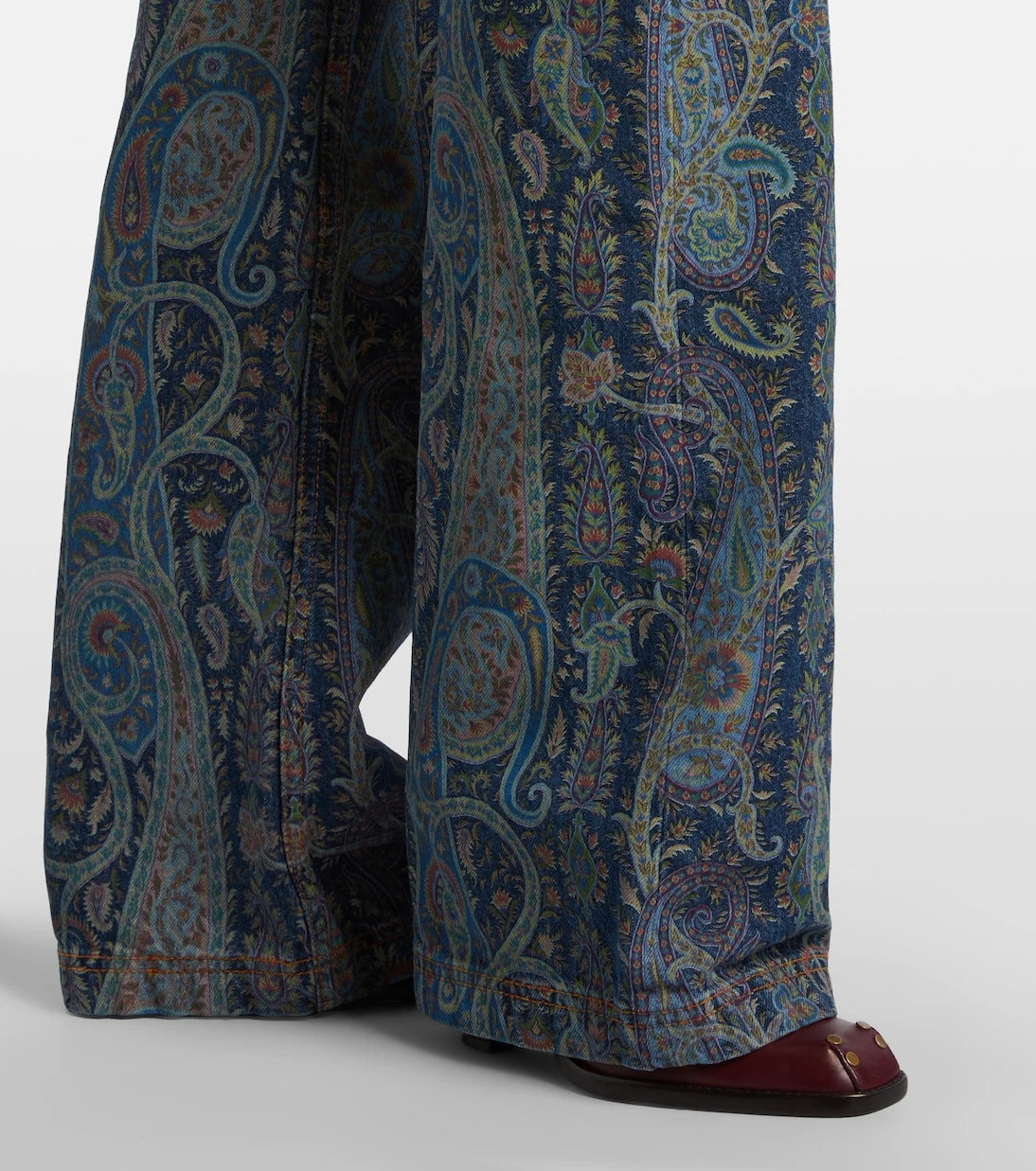 Etro - Printed flared jeans