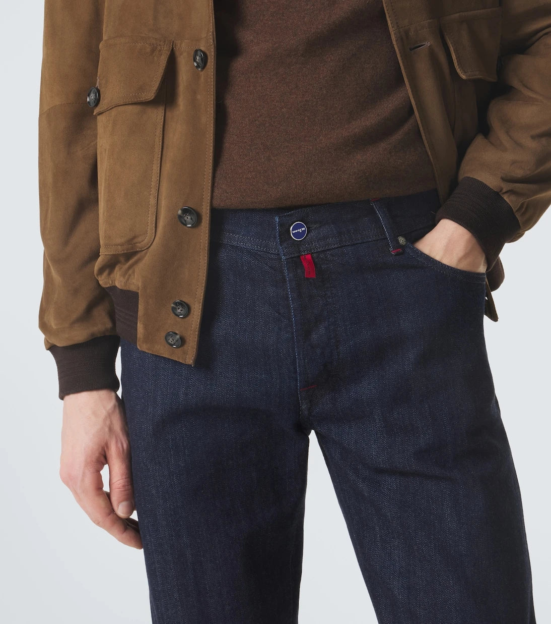 Kiton - بنطلون جينز بقصة ضيقة