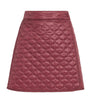 Moncler Red Quilted Wrap Mini Skirt