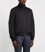 Canali Black Down Bomber Jacket