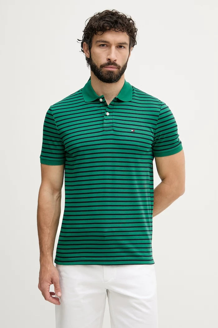 Tommy Hilfiger yakalı erkek pamuklu tişört