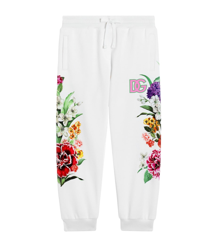 Dolce & Gabbana Kids Cotton Fleece Floral Sweatpants (8-12+ Years)