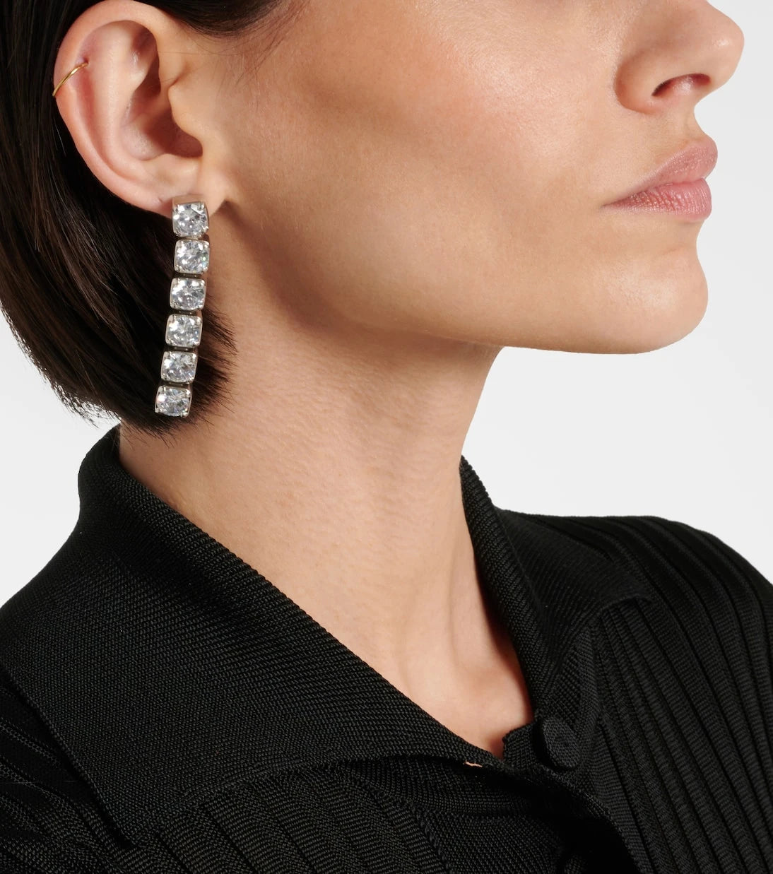 Jil Sander - Crystal-embellished drop earrings