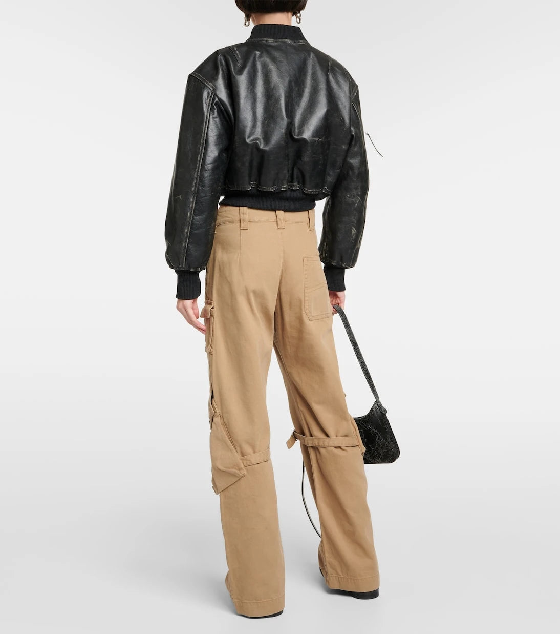 Acne Studios - بنطال كارجو قطني بحزام Potinal