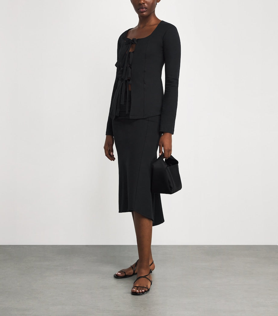 Cotton Jersey Ebony Tie Shirt