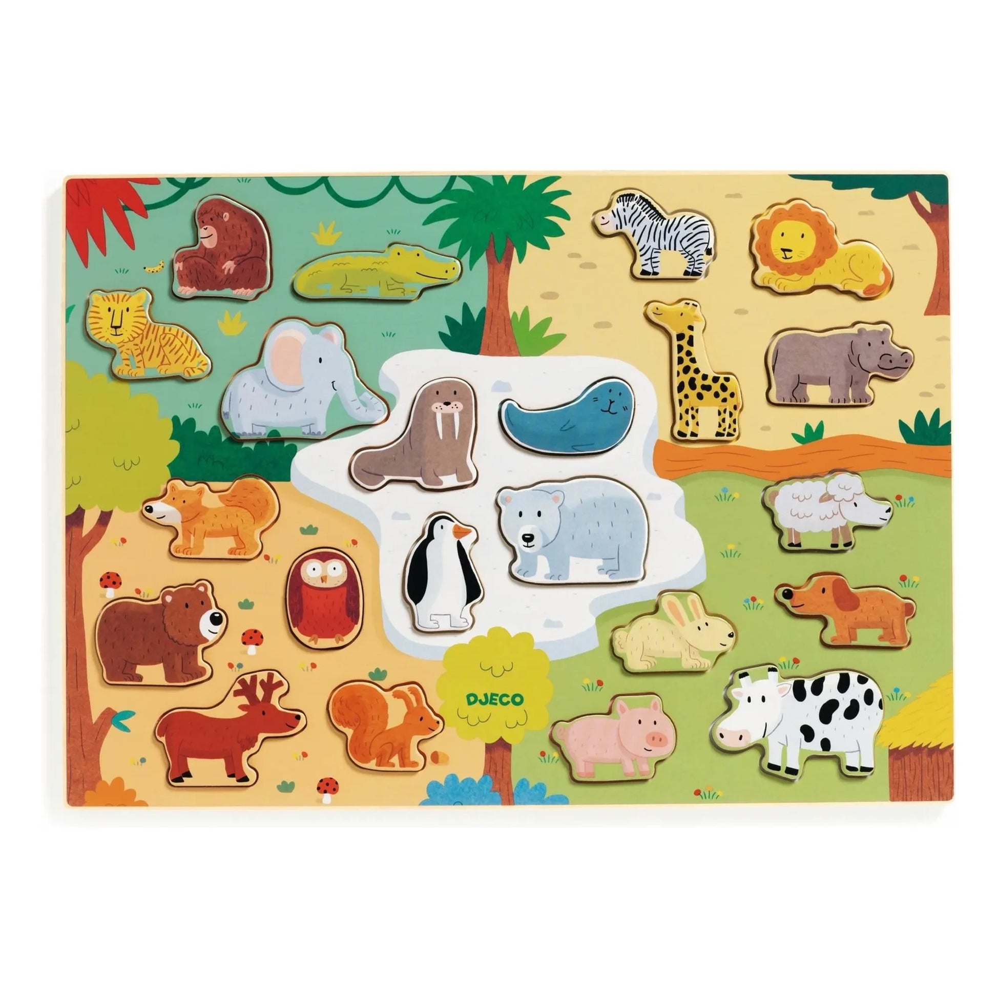 Djeco - Animal puzzle - 22 pieces