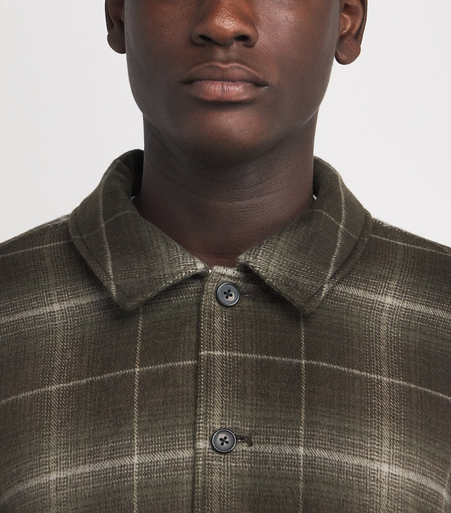 PAIGE Green Fleece-Lined Telford Overshirt