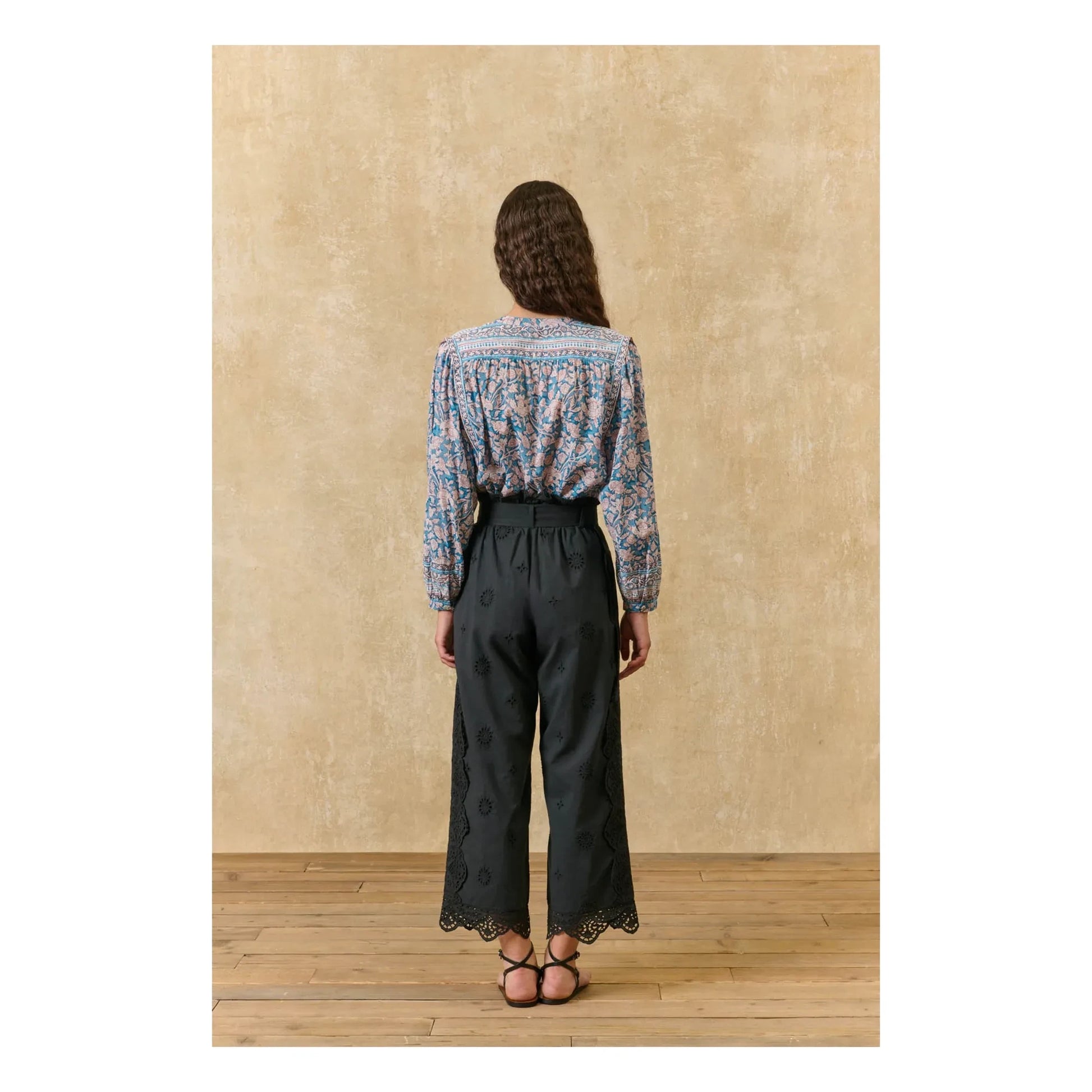 Louise Misha - Jane organic cotton blouse | Blue