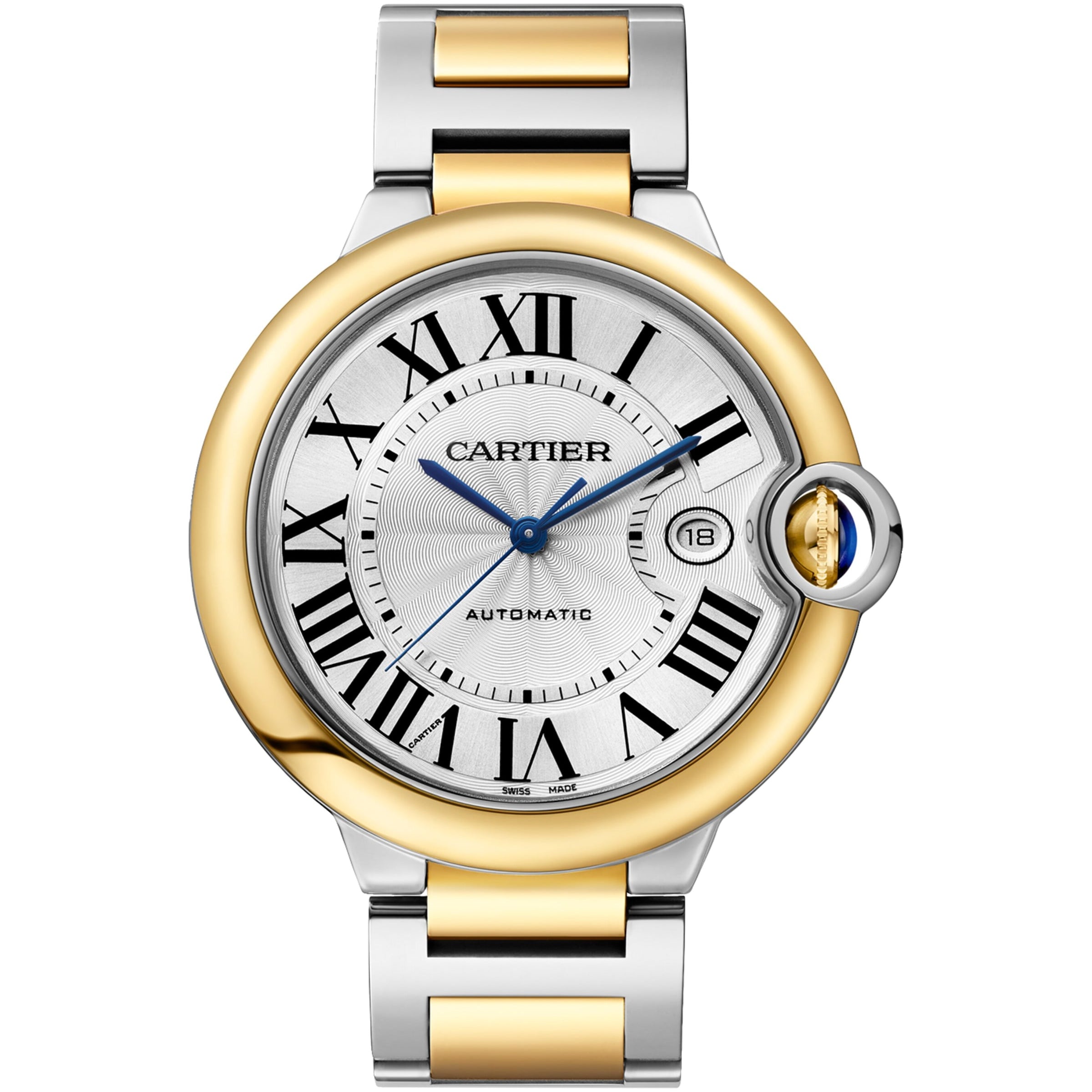 Cartier Yellow Gold and Stainless Steel Ballon Bleu de Cartier Watch 42mm