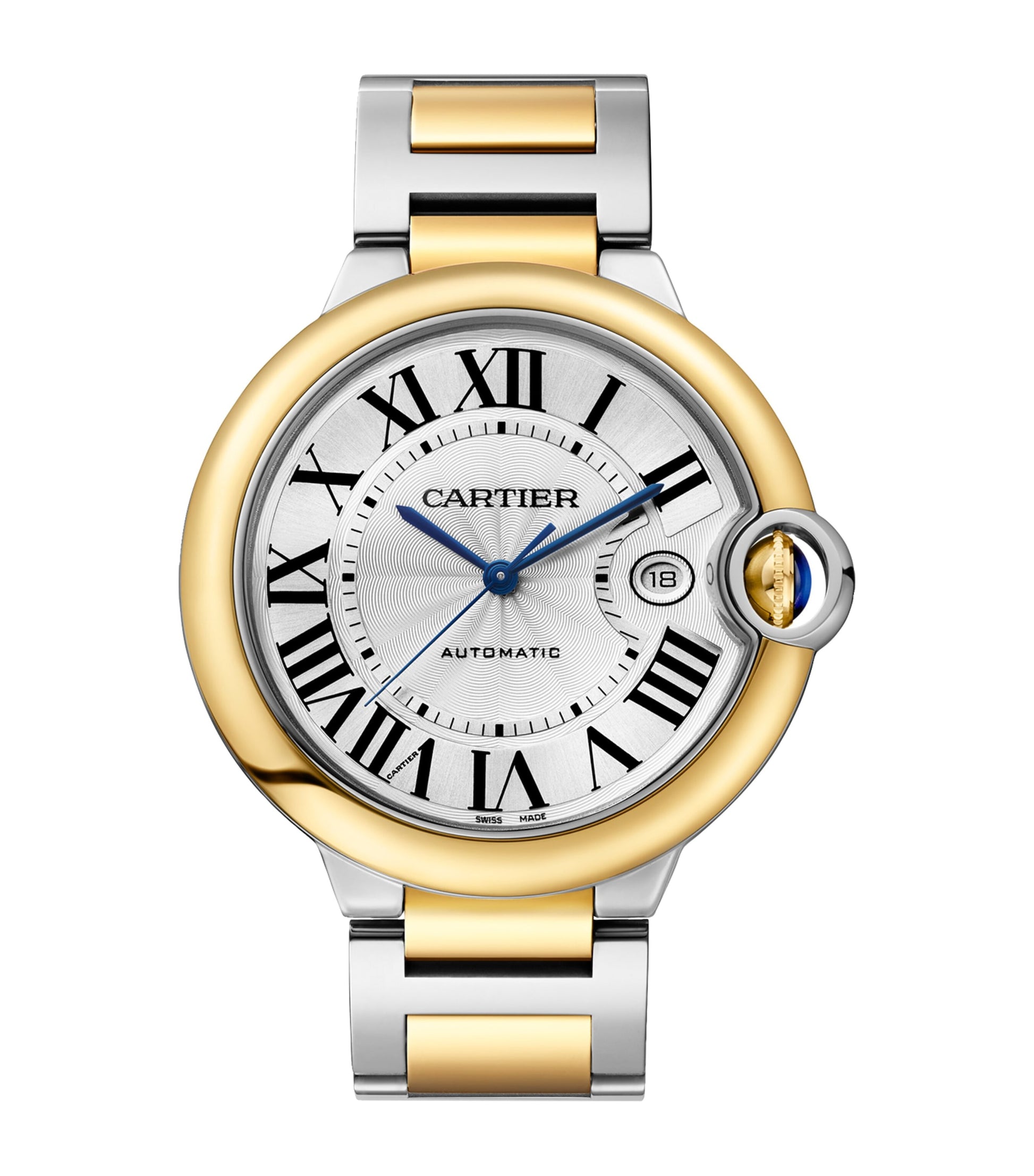 Cartier Yellow Gold and Stainless Steel Ballon Bleu de Cartier Watch 42mm