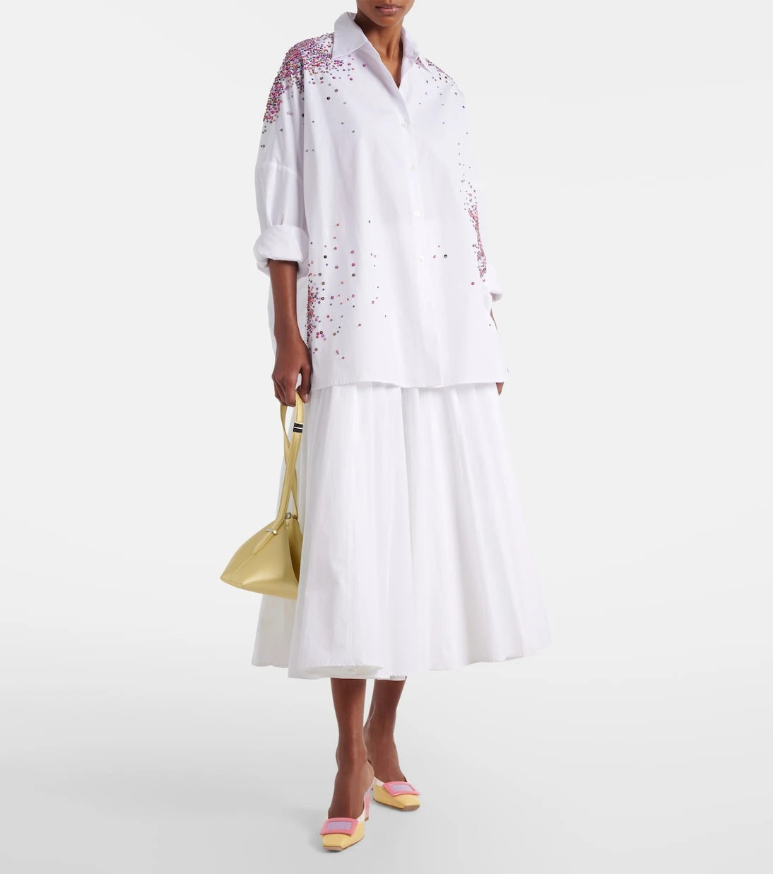 Roger Vivier - حذاء "بيل فيفييه 60" بكعب ويدج من الجلد اللامع