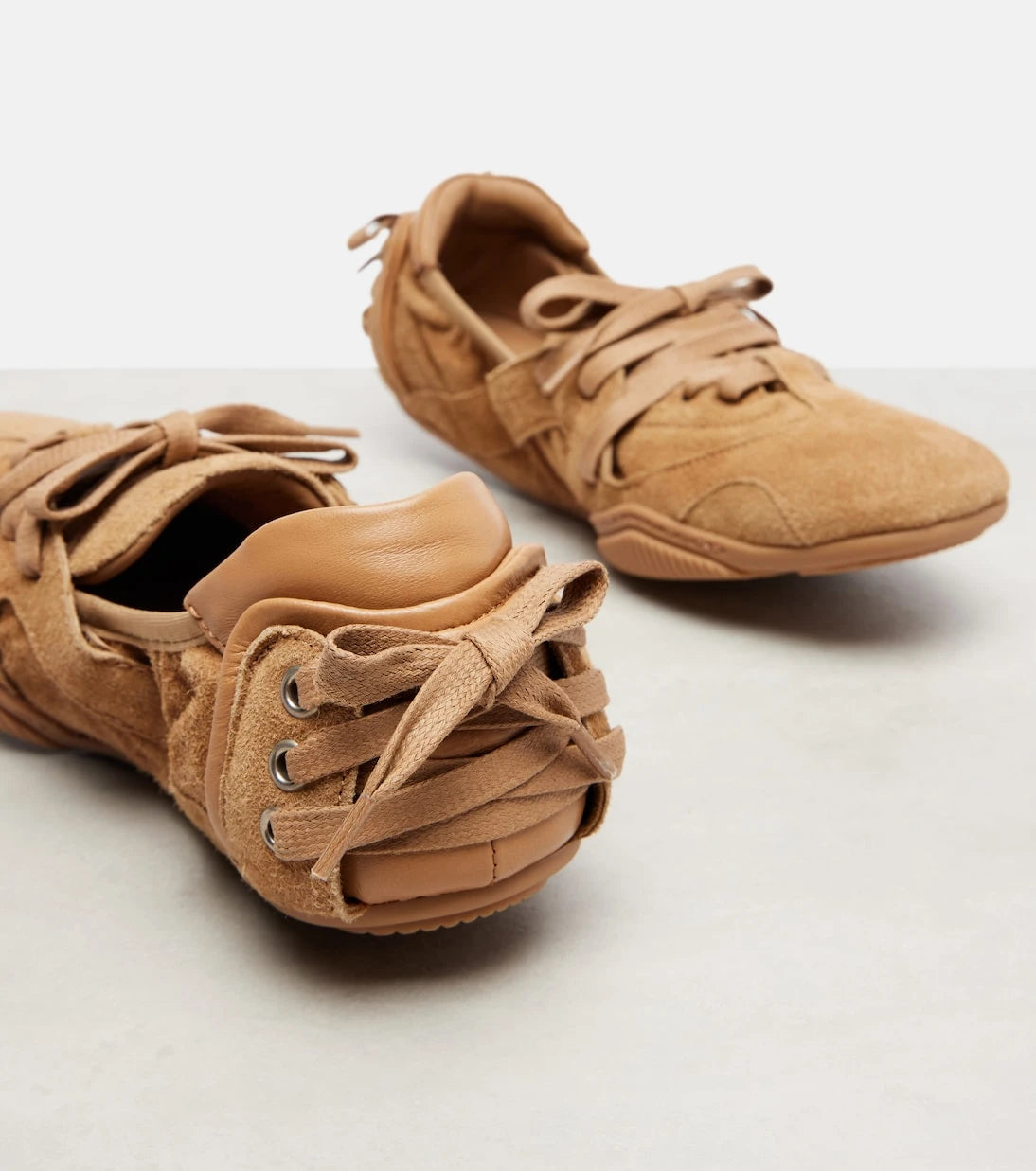 Acne Studios - Leather-trimmed suede sneakers