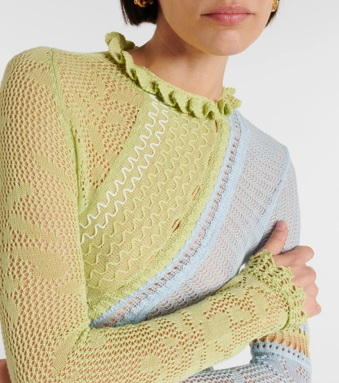 Roberta Einer - Ali open-knit cotton minidress
