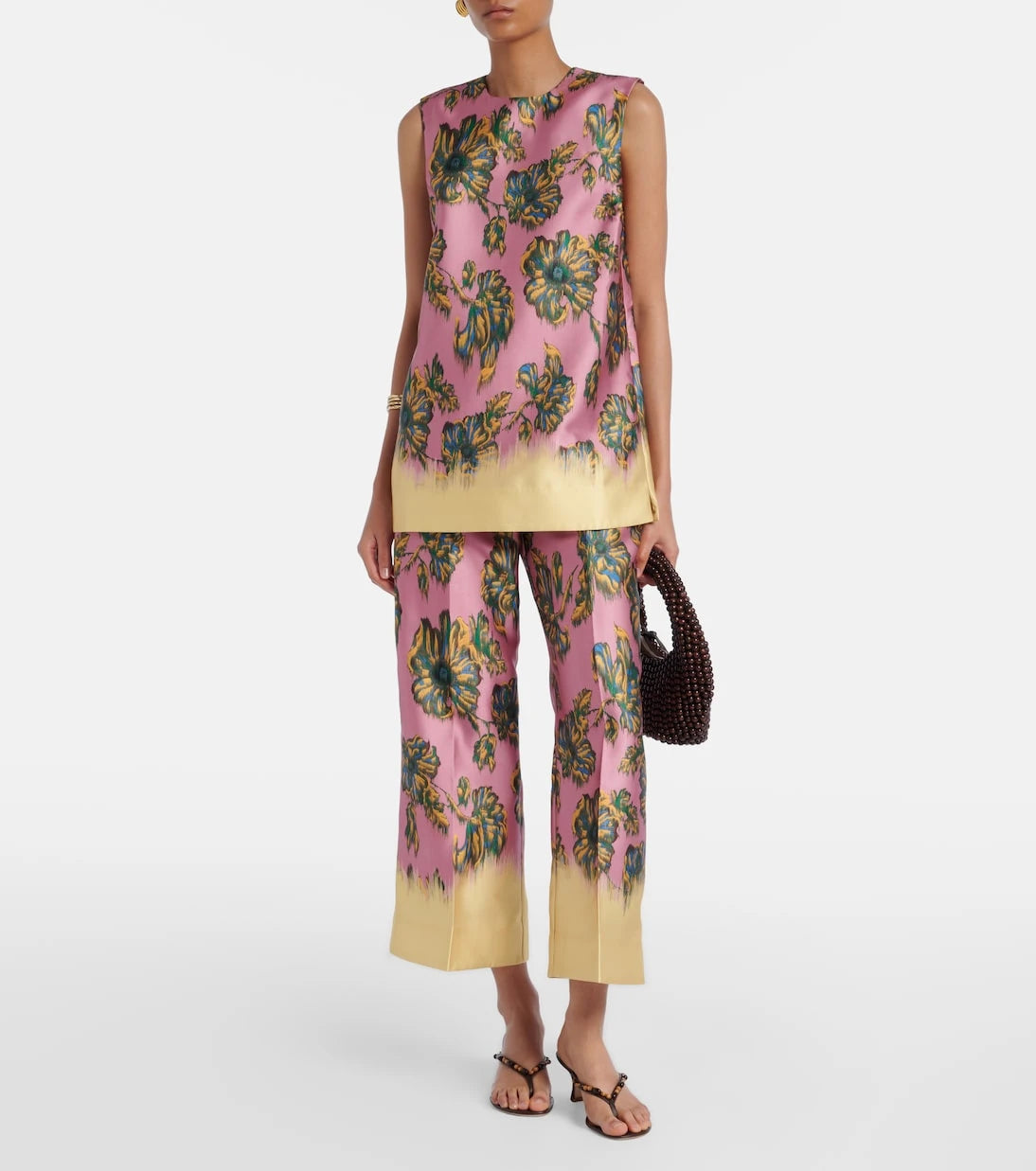 Alémais - Faye floral cropped pants
