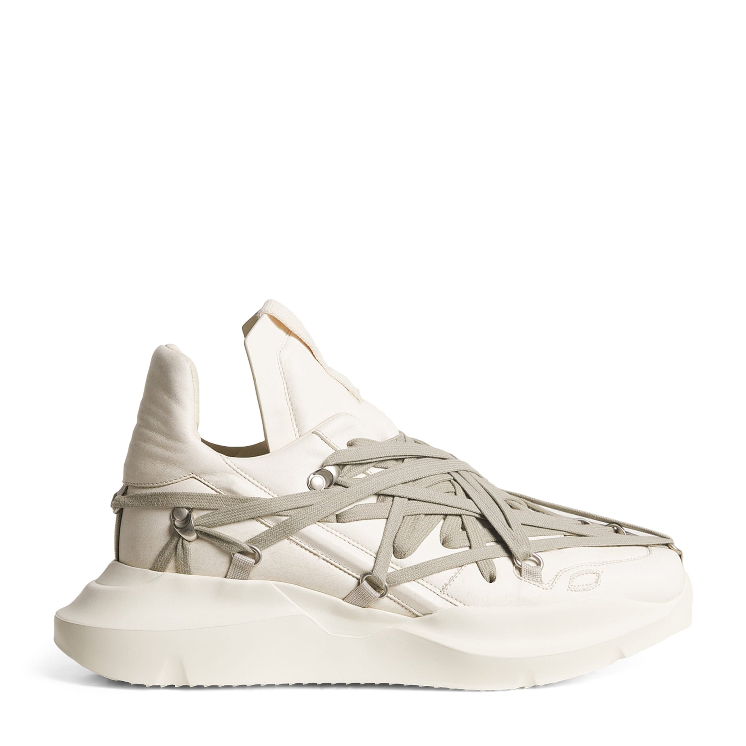 Rick Owens Leather Geth Low-Top Sneakers