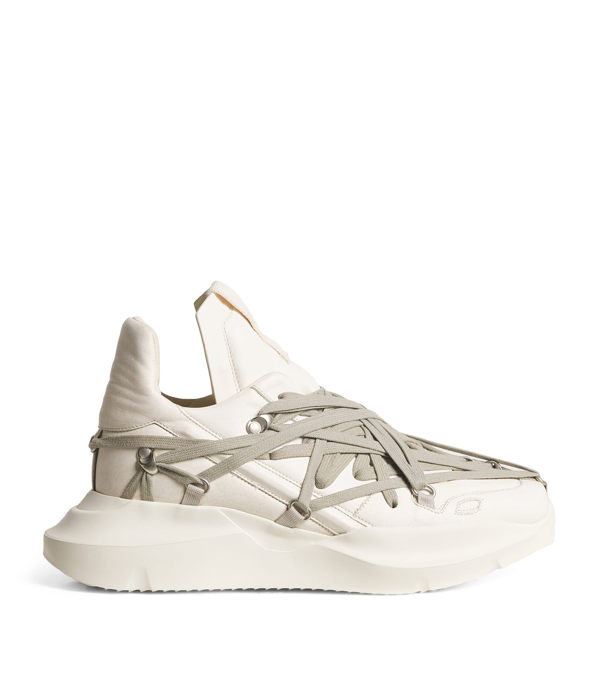 Rick Owens Leather Geth Low-Top Sneakers
