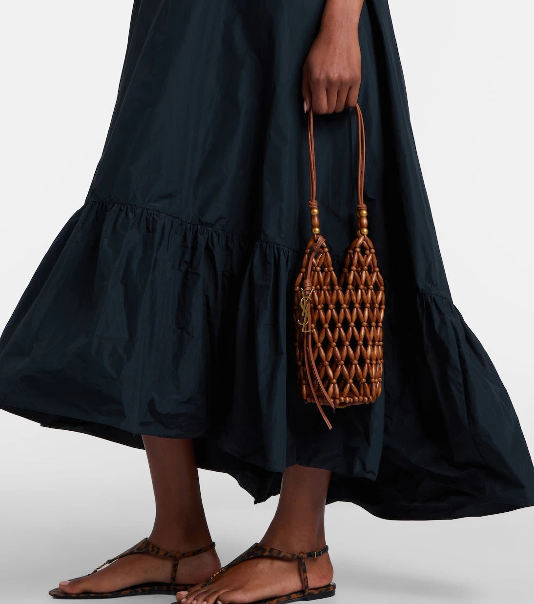 Saint Laurent - Cassandre Mini wood bucket bag
