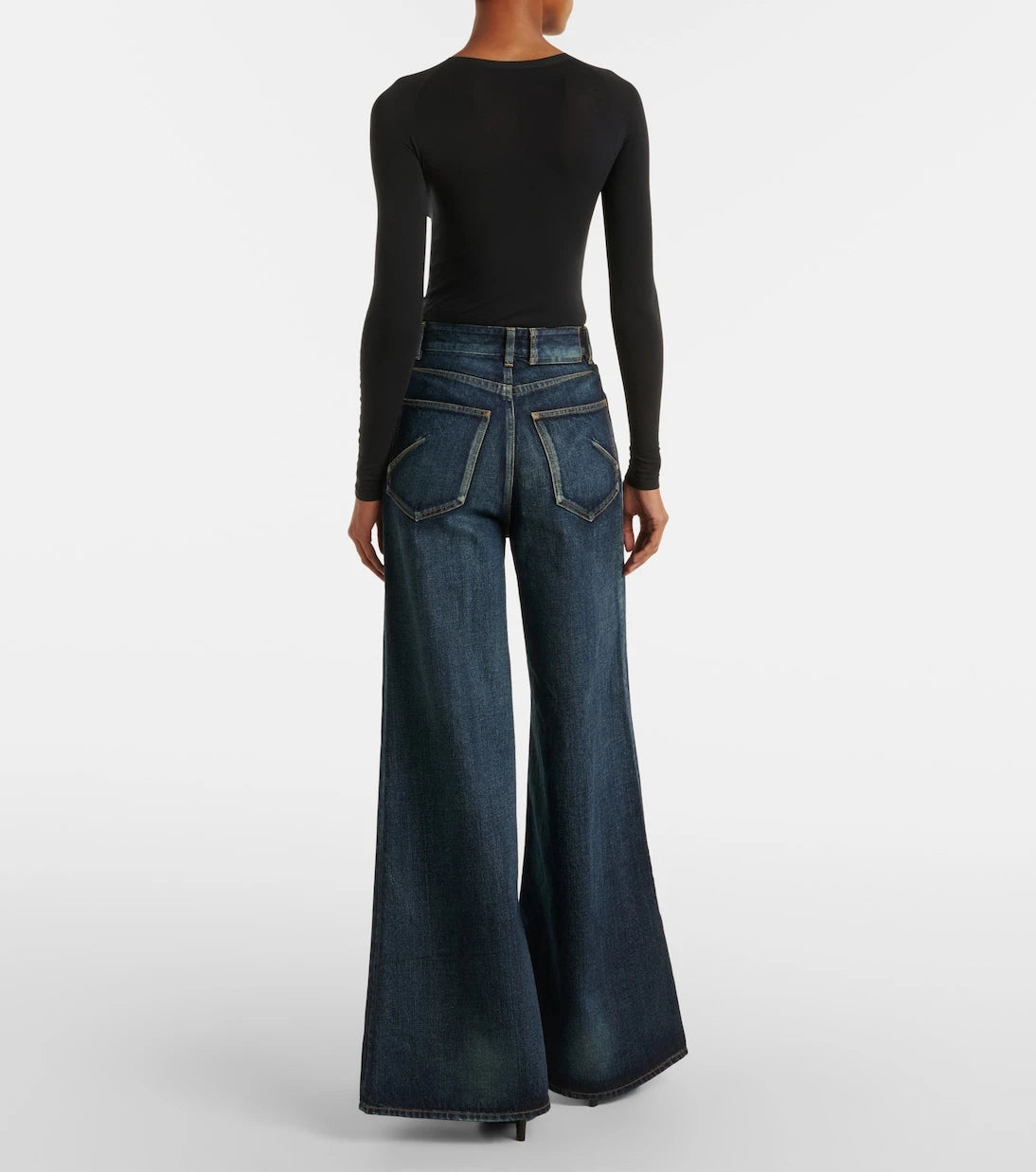 Alaïa - جينز واسع باهت
