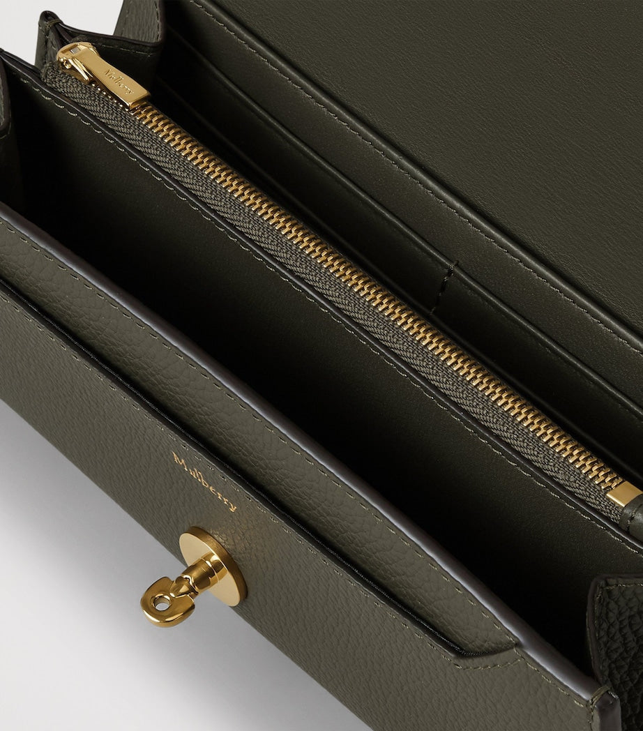 Mulberry GREEN Leather Darley Wallet