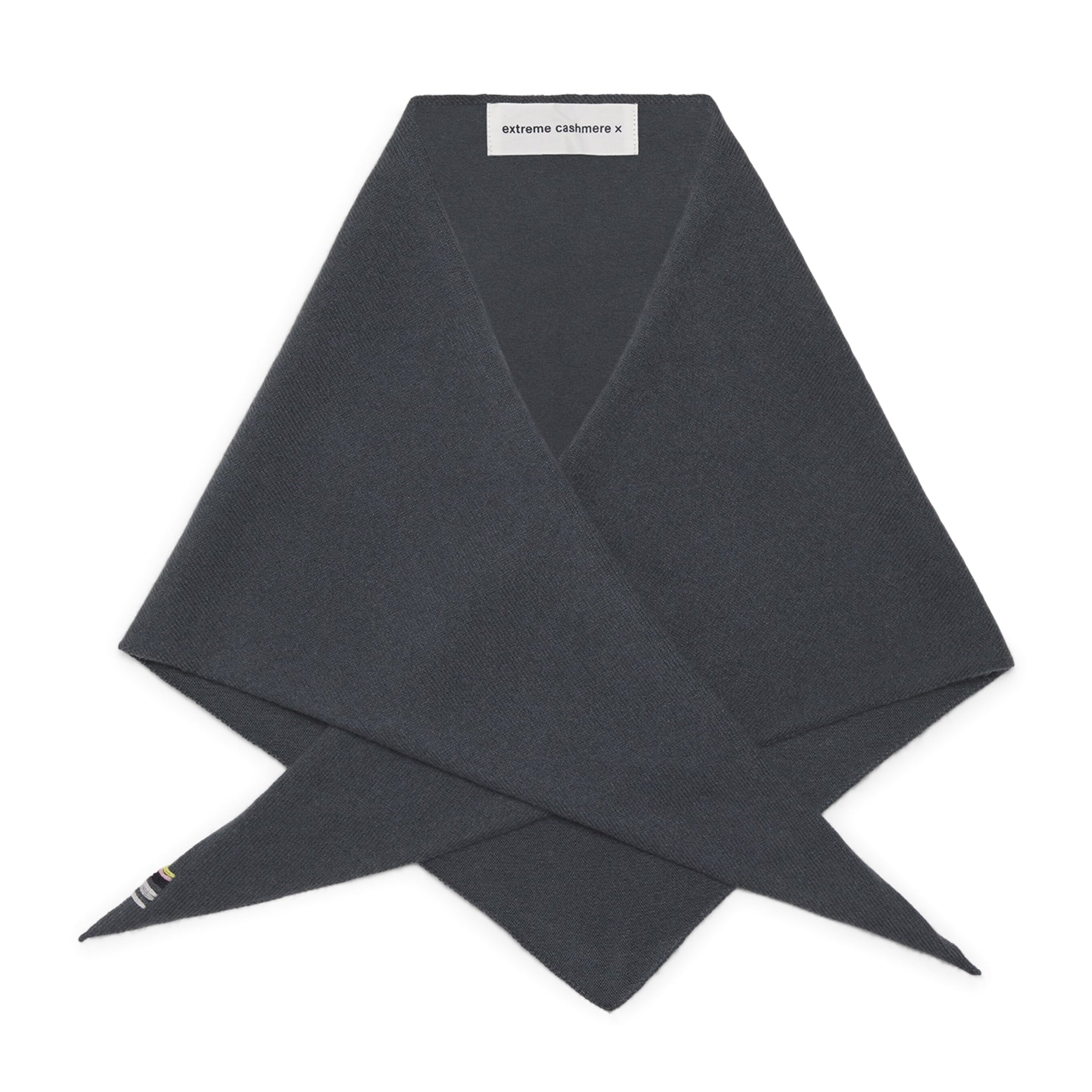 Extreme Cashmere Grey Cashmere-Blend No.35 Bandana