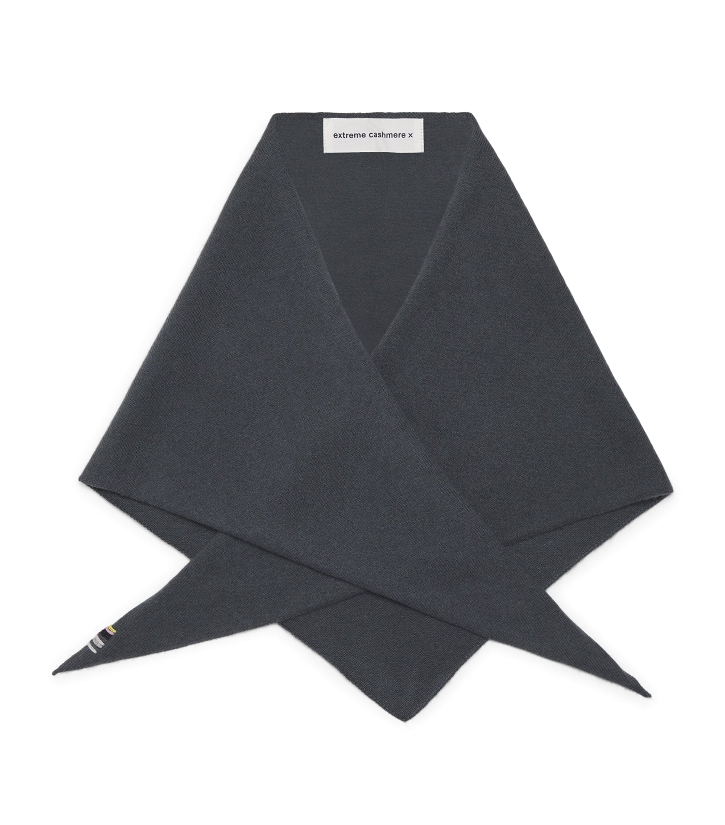 Extreme Cashmere Grey Cashmere-Blend No.35 Bandana