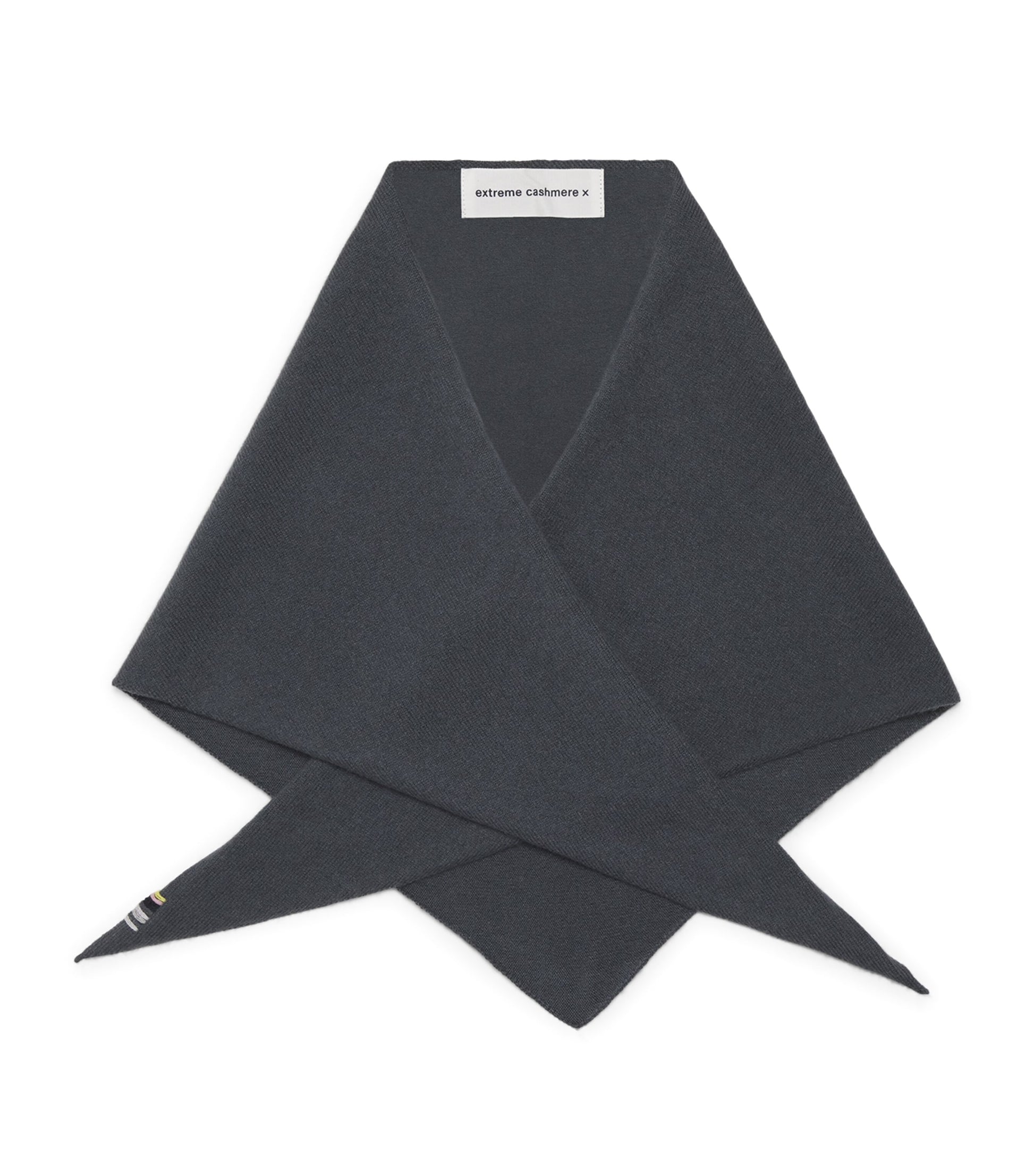 Extreme Cashmere Grey Cashmere-Blend No.35 Bandana
