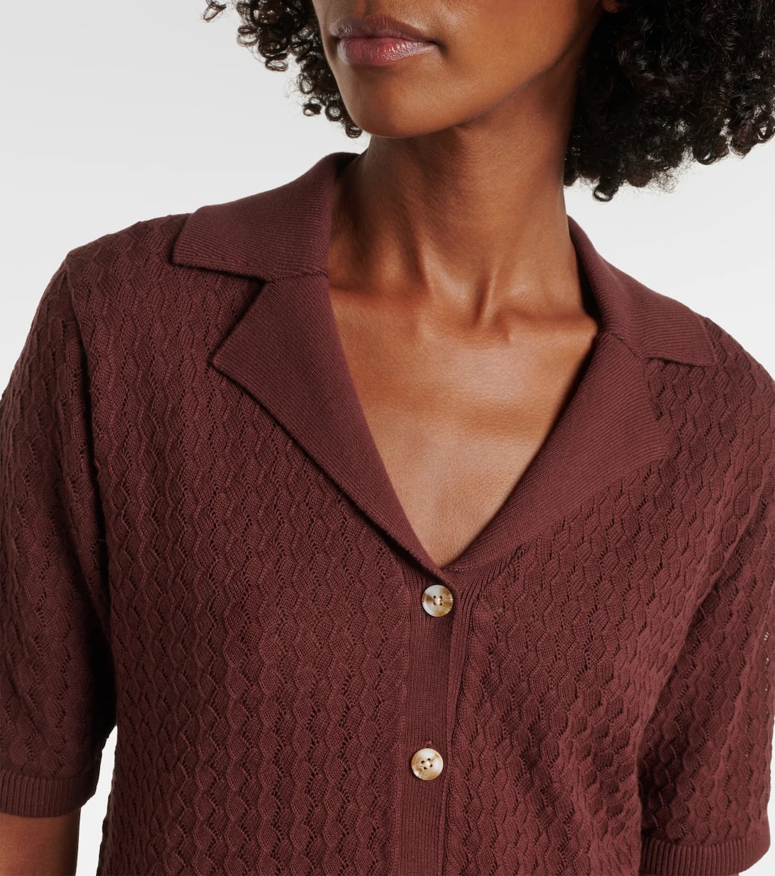 Varley - Madelene pointelle cotton shirt
