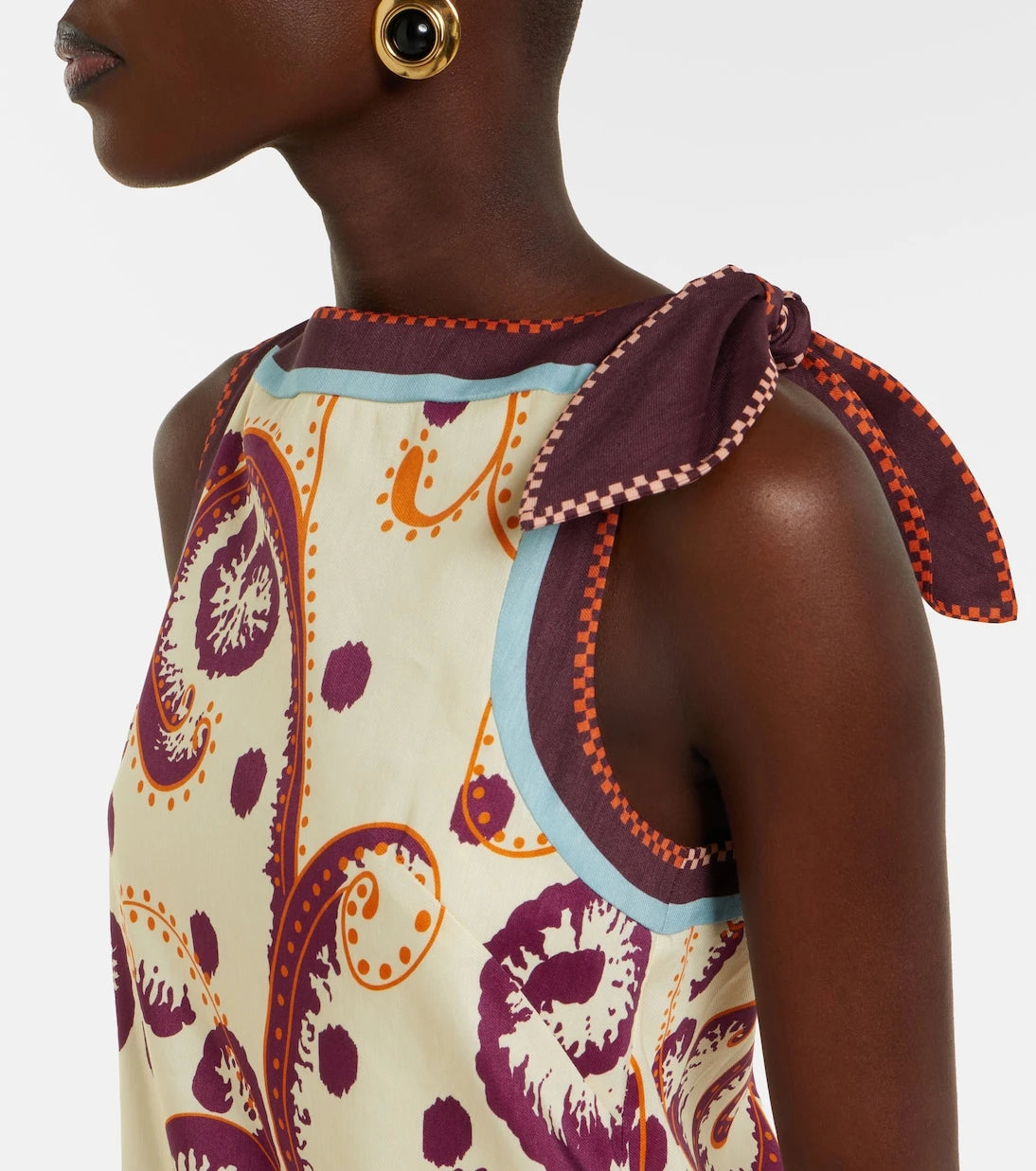 Alémais - Wilson printed linen and silk minidress